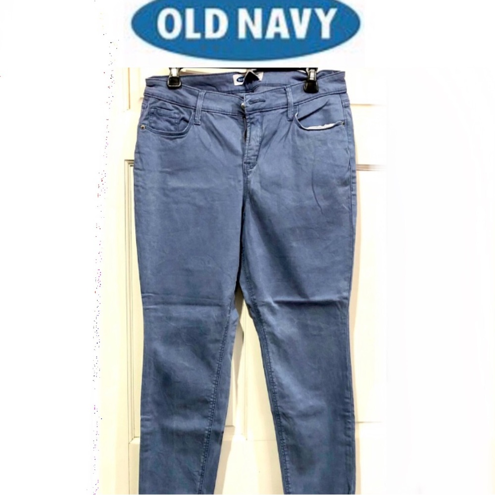 OLD NAVY Rockstar Super Skinny High Rise Stretch sateen pants size12P NWOT